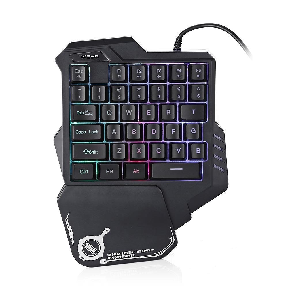 Mini Mechanical Gaming Keyboard RGB Backlit Portable Mini Gaming Keypad Game Controller