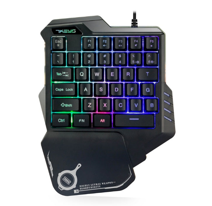 Mini Mechanical Gaming Keyboard RGB Backlit Portable Mini Gaming Keypad Game Controller