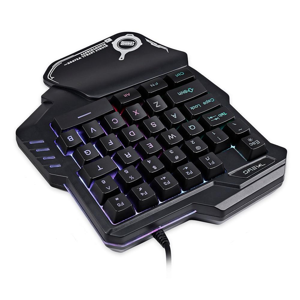 Mini Mechanical Gaming Keyboard RGB Backlit Portable Mini Gaming Keypad Game Controller