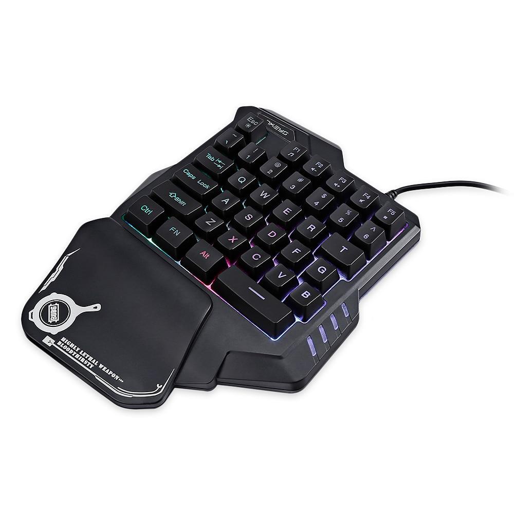 Mini Mechanical Gaming Keyboard RGB Backlit Portable Mini Gaming Keypad Game Controller