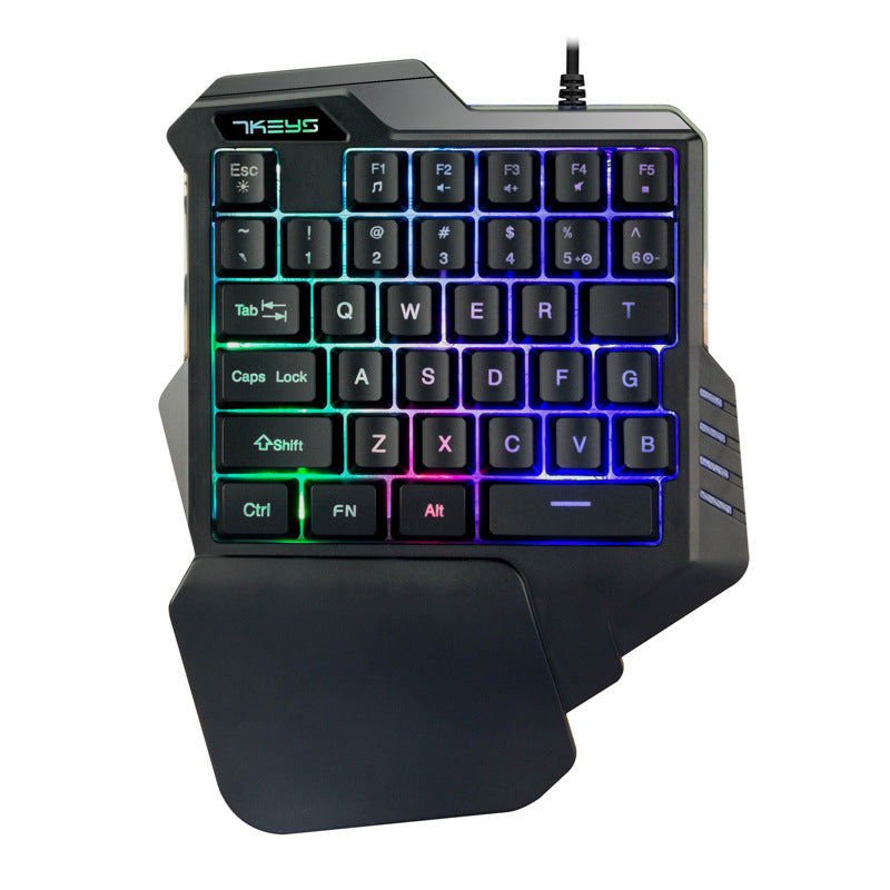 Mini Mechanical Gaming Keyboard RGB Backlit Portable Mini Gaming Keypad Game Controller